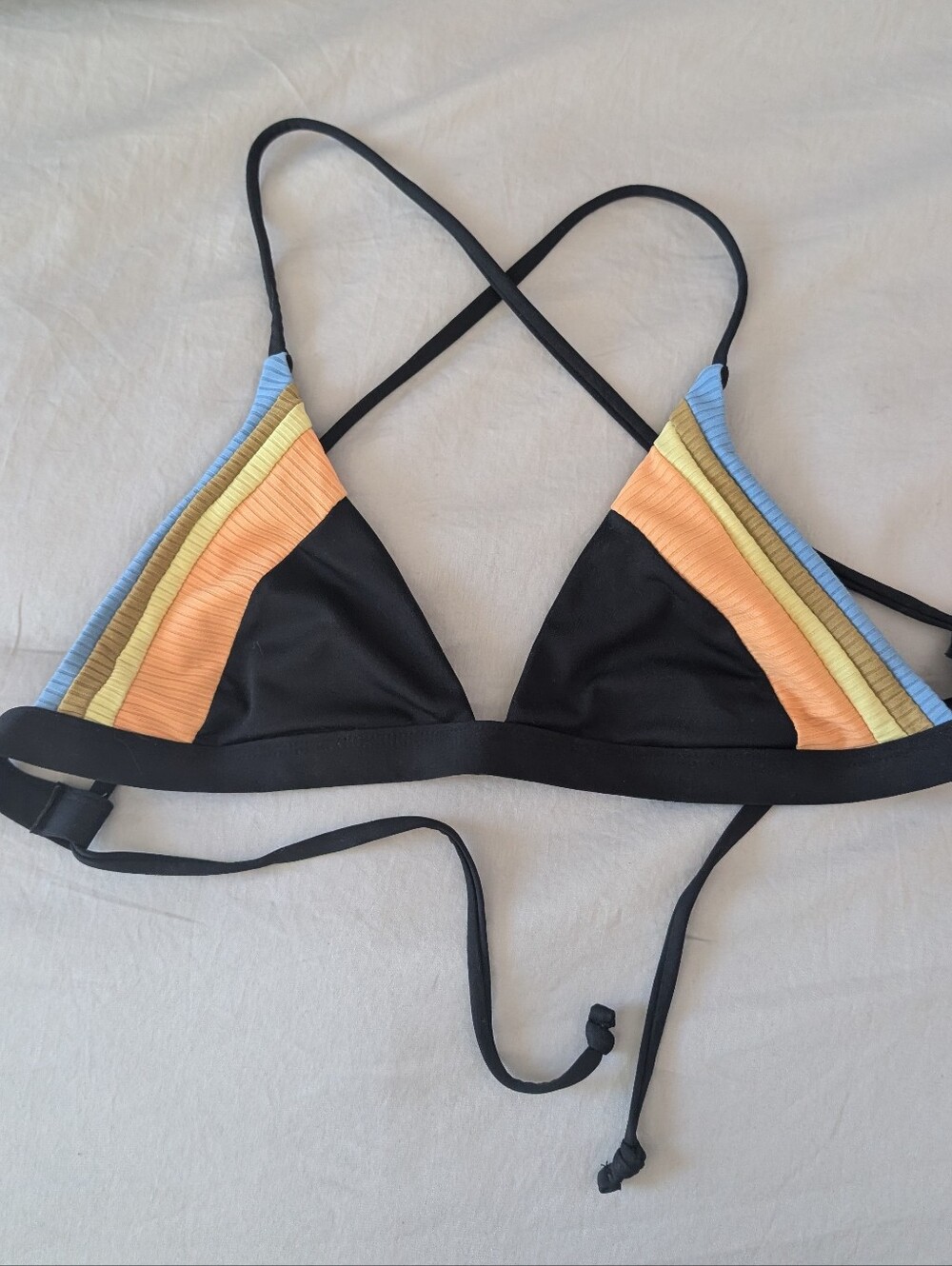 Ripcurl Black Triangle Bikini Top Crossback